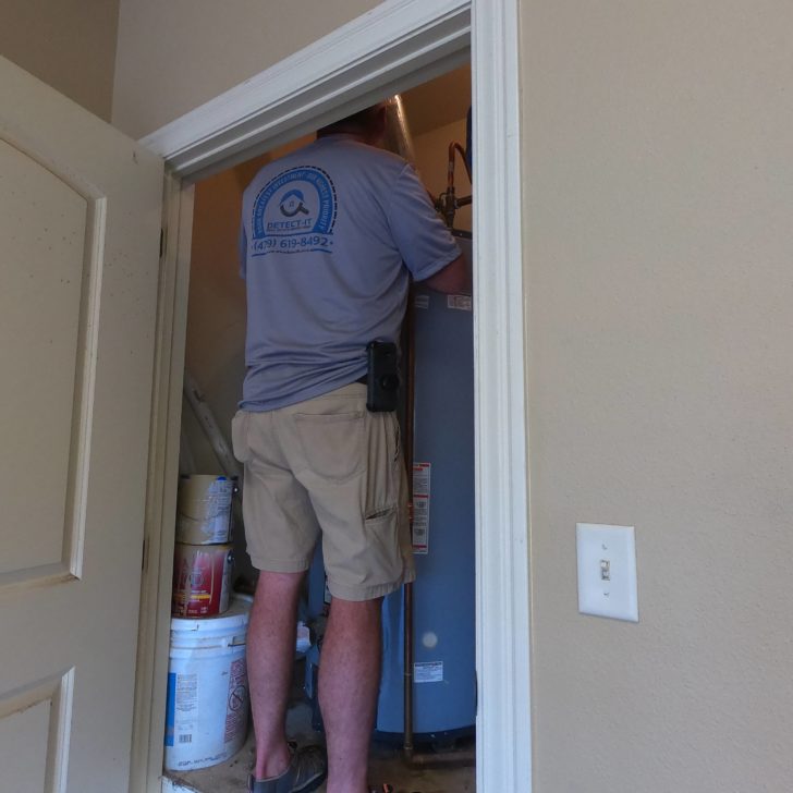 Inspecting flue for water heater | home inspectors Fayetteville AR