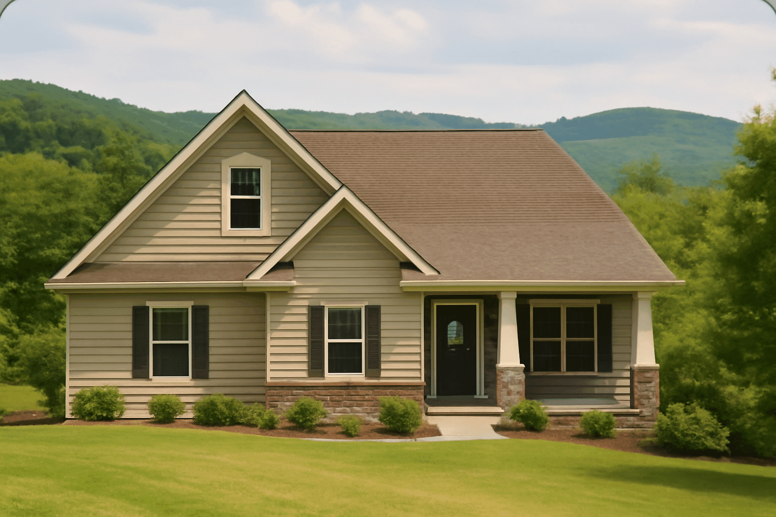 Home inspection in Bella Vista, AR with a scenic view of the rolling hills and lush greenery